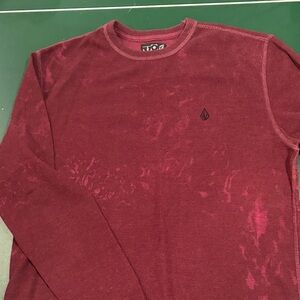 Volcom Maroon Crew Neck Thermal